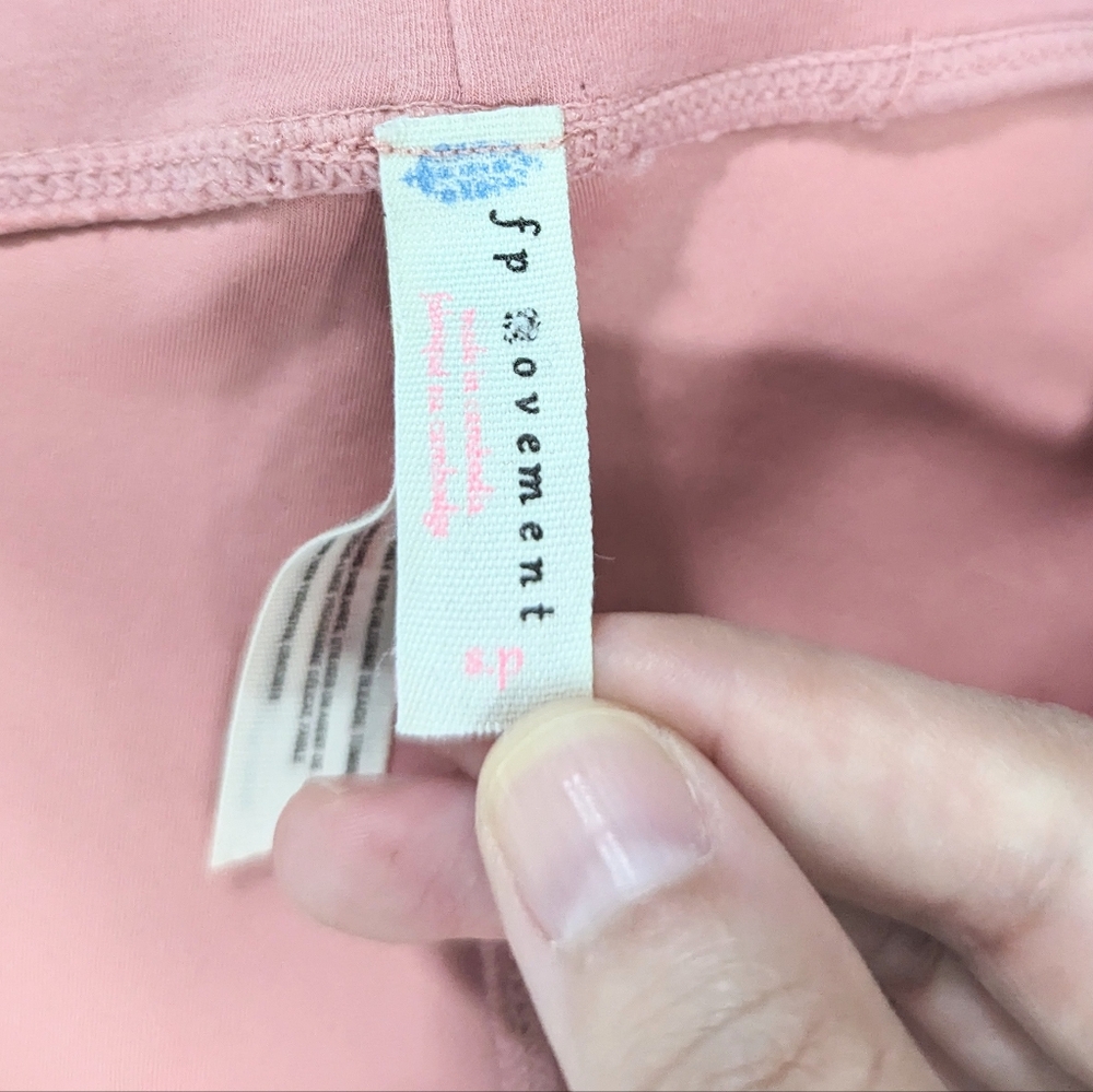 Free People FP Movement Turnout Wrap Tie Leg Leggings Cross Waist Pink Small S - Picture 7 of 8